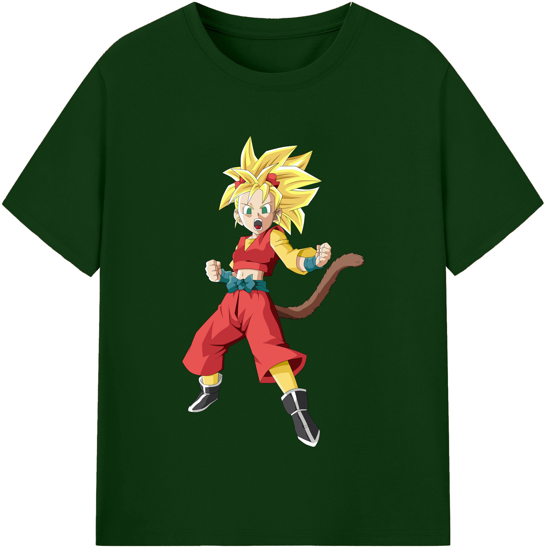 （画像用） ドラゴンボール カリフラ DRAGON BALL Caulifla 綿100％半袖Tシャツ（フロントプリント）